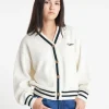 ACES KNIT CARDIGAN CHALK/EMERALD