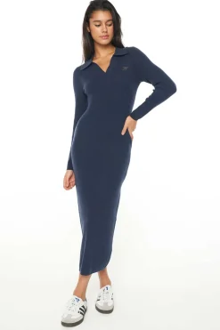 ALEXIA KNIT DRESS NAVY