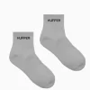 ANKLE RIB SOCK GREY MARLE