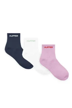 ANKLE RIB SOCK/3 PACK MULTI