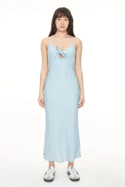 BELIZE TIE MAXI DRESS BLUE