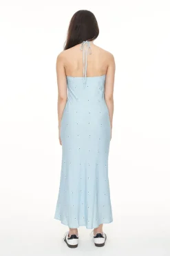 BELIZE TIE MAXI DRESS BLUE