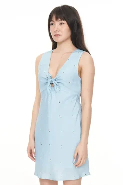 BELIZE TIE MINIDRESS BLUE