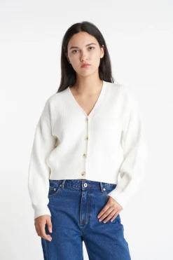 BELLA KNIT CARDIGAN CHALK