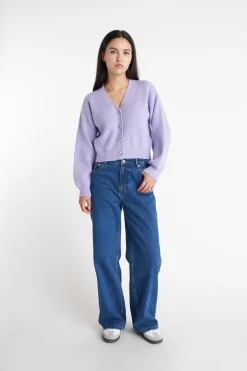 BELLA KNIT CARDIGAN THISTLE