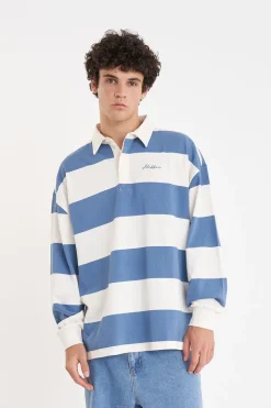 BENSON LS GRAND RUGBY CHALK/DENIM