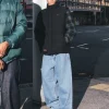 BLOCK DENIM EMB PANT/ALTA BLUE WASH