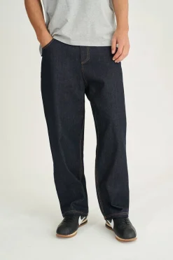 BLOCK DENIM EMB PANT/ALTA INDIGO