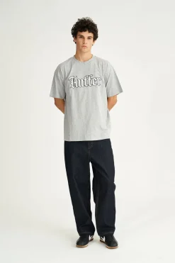 BLOCK DENIM EMB PANT/ALTA INDIGO