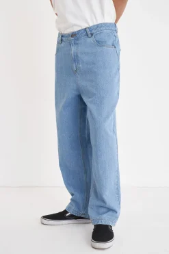 BLOCK DENIM EMB PANT/ALTA BLUE WASH