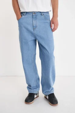 BLOCK DENIM EMB PANT/OLDE BLUE WASH