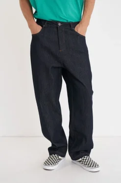 BLOCK DENIM EMB PANT/OLDE INDIGO