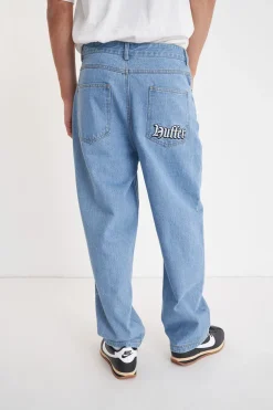 BLOCK DENIM EMB PANT/OLDE BLUE WASH