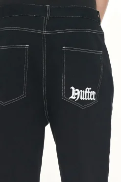 BLOCK EMB SHORT/OLDE BLACK WASH
