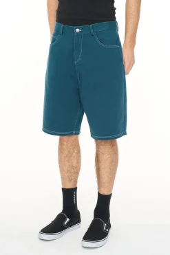 BLOCK EMB SHORT/OLDE EMERALD