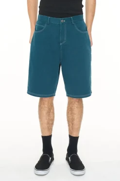 BLOCK EMB SHORT/OLDE EMERALD