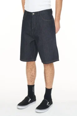 BLOCK EMB SHORT/OLDE INDIGO