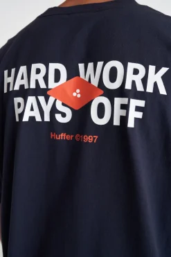 BLOCK TEE 220/HARD WORK NAVY