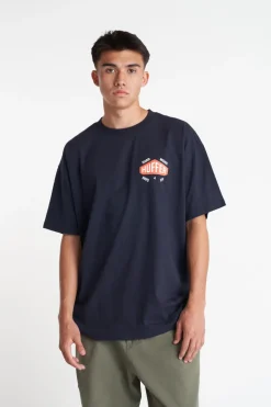 BLOCK TEE 220/HARD WORK NAVY