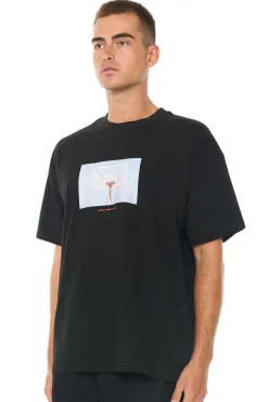 BLOCK TEE 220/HOOPED BLACK