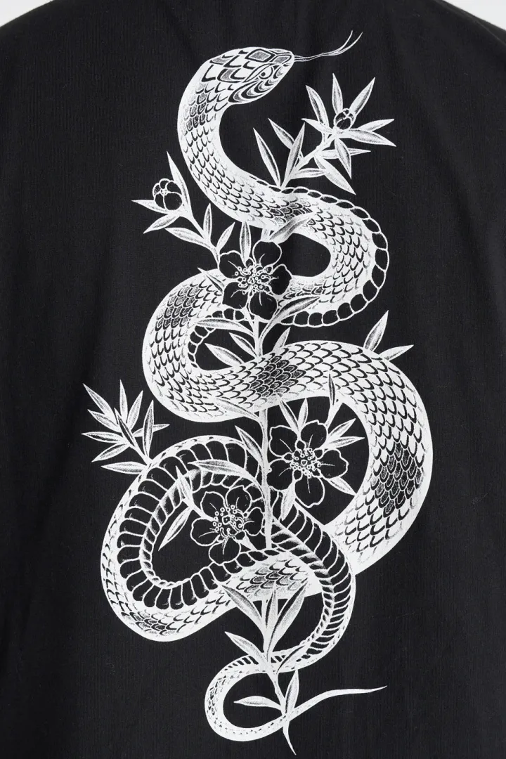 BLOCK TEE 220/SNAKED BLACK