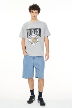 BLOCK TEE 220/WORTHY GREY MARLE