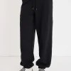 BLOCK TRACKPANT/FLOCKED BLACK