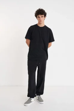BLOCK TRACKPANT/FLOCKED BLACK