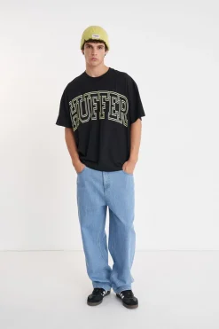 BOX TEE 220/LINED OUT WASHED BLACK