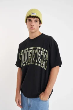 BOX TEE 220/LINED OUT WASHED BLACK