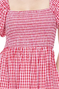 CELINE LOVER MINI DRESS RED/BLOSSOM