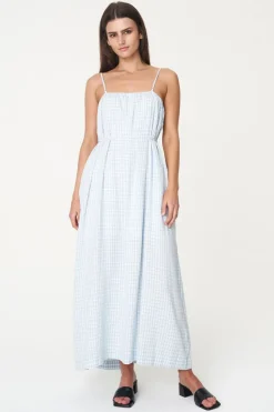 CELINE MAXI DRESS BLUE/WHITE