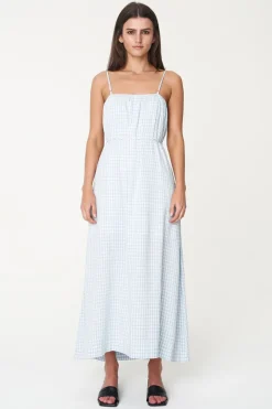 CELINE MAXI DRESS BLUE/WHITE
