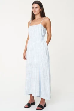 CELINE MAXI DRESS BLUE/WHITE