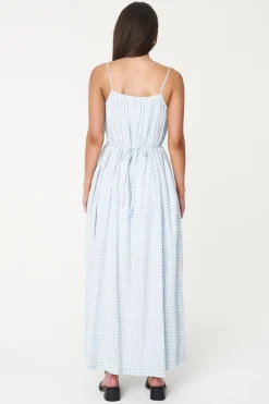 CELINE MAXI DRESS BLUE/WHITE