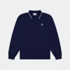 CHECK LS POLO NAVY