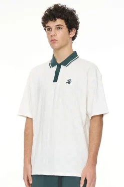 CHECK SS POLO CHALK