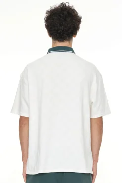 CHECK SS POLO CHALK