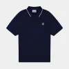 CHECK SS POLO NAVY