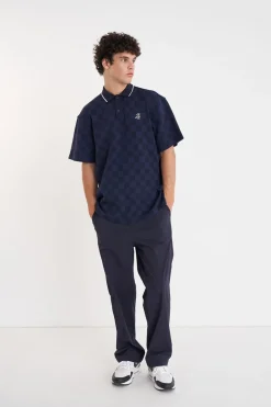 CHECK SS POLO NAVY
