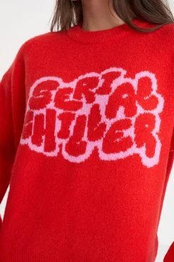 CHILLER INTARSIA KNIT CHERRY