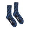 CREW SOCK/UNCHECK BLUE