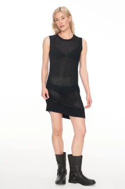 CROCHET DRESS BLACK