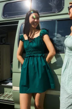 CRUISE ISLA MINI DRESS JEWEL GREEN