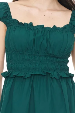 CRUISE ISLA MINI DRESS JEWEL GREEN