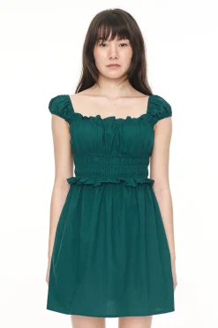 CRUISE ISLA MINI DRESS JEWEL GREEN