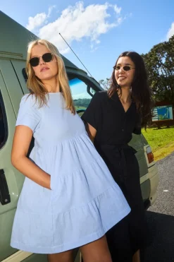 CRUISE MILLY DRESS BLUE HAZE/CHALK