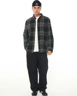 CUBE BRUSH PLAID SHIRT DARK GREY