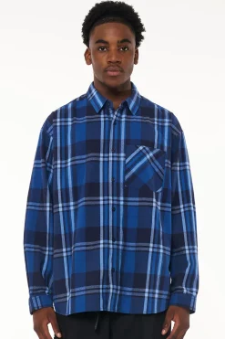 CUBE CHECK SHIRT NAVY