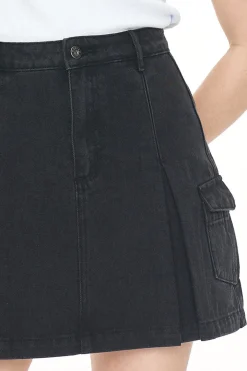 DENIM CARGO MINI BLACK WASH